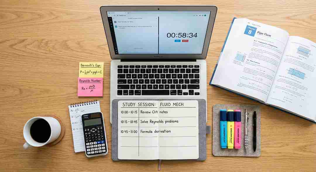 daily one hour chatgpt study workflow plan for engineering university students