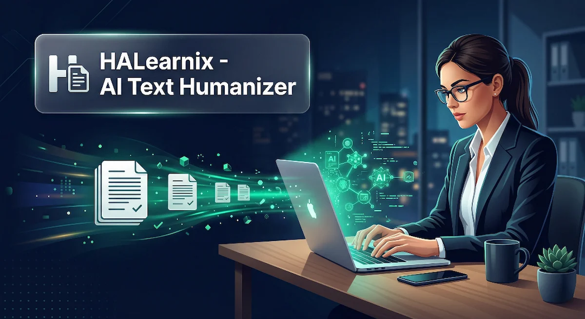HALearnix free AI text humanizer tool to rewrite AI-generated content naturally